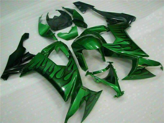 2008-2010 Green Flame Kawasaki ZX10R Bike Fairings 2008-2010 Green Flame Kawasaki ZX10R Bike Fairings