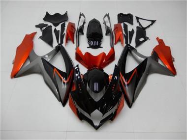 2008-2010 Black Orange Grey Suzuki GSXR 600/750 Motorbike Fairing Kits