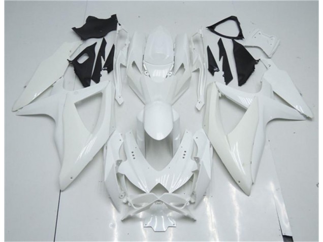 2008-2010 White Suzuki GSXR 600/750 Motorcyle Fairings