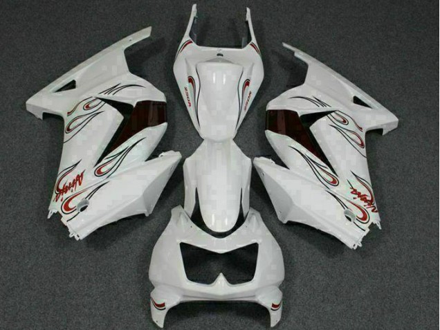 2008-2012 White Red Kawasaki EX250 Motorcylce Fairings 2008-2012 White Red Kawasaki EX250 Motorcylce Fairings