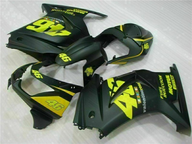 2008-2012 Black Yellow 46 Kawasaki EX250 Motorcycle Fairings Kit 2008-2012 Black Yellow 46 Kawasaki EX250 Motorcycle Fairings Kit