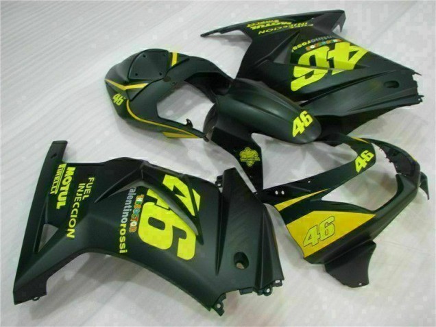 2008-2012 Black Yellow 46 Kawasaki EX250 Motorcycle Fairings Kit 2008-2012 Black Yellow 46 Kawasaki EX250 Motorcycle Fairings Kit