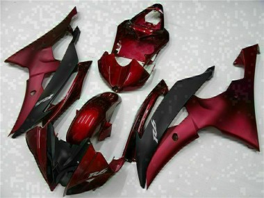 2008-2016 Red Black Yamaha YZF R6 Motorcylce Fairings