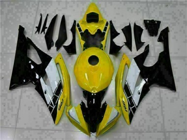 2008-2016 Yellow Black Yamaha YZF R6 Motorcycle Fairings Kits