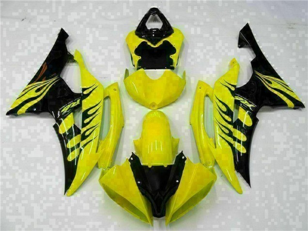 2008-2016 Yellow Black Yamaha YZF R6 Motorcycle Fairing Kits 2008-2016 Yellow Black Yamaha YZF R6 Motorcycle Fairing Kits