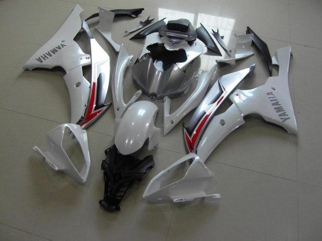 2008-2016 Pearl White Silver Yamaha YZF R6 Moto Fairings 2008-2016 Pearl White Silver Yamaha YZF R6 Moto Fairings