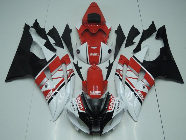 2008-2016 Red White Black Yamaha YZF R6 Replacement Motorcycle Fairings 2008-2016 Red White Black Yamaha YZF R6 Replacement Motorcycle Fairings