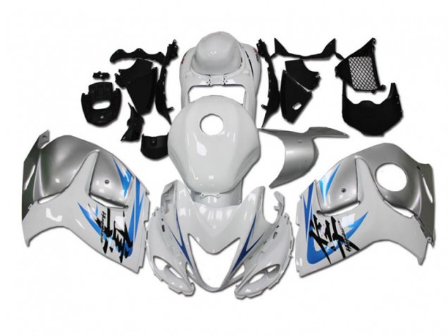 2008-2019 White Blue Suzuki GSXR 1300 Hayabusa Replacement Fairings 2008-2019 White Blue Suzuki GSXR 1300 Hayabusa Replacement Fairings