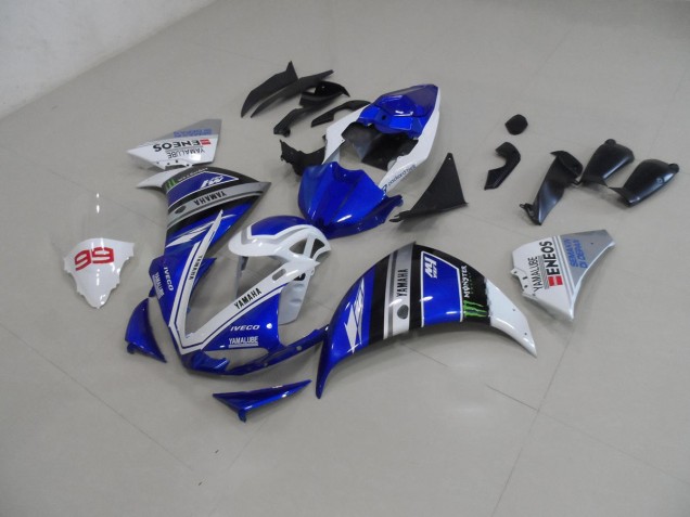 2009-2011 Blue White Yamaha YZF R1 Bike Fairing Kit