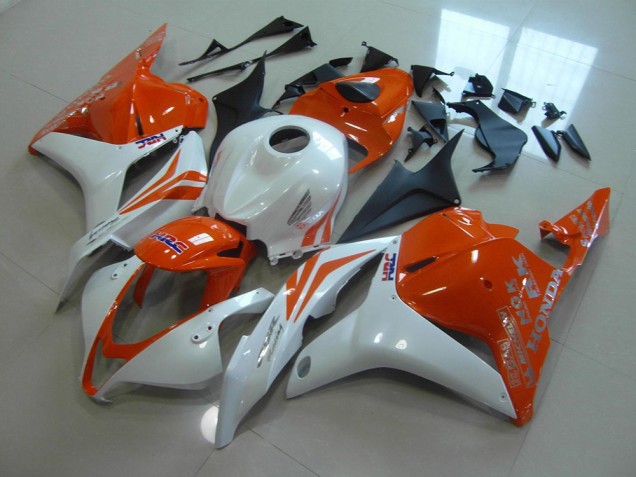 2009-2012 Orange Pearl White Honda CBR600RR Motorcycle Replacement Fairings 2009-2012 Orange Pearl White Honda CBR600RR Motorcycle Replacement Fairings