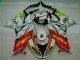 2009-2012 White Red H. Energy Kawasaki ZX6R Motorcycle Fairings Kit