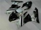 2009-2012 Black White 3M Touch4 Kawasaki ZX6R Motorcycle Fairing Kits