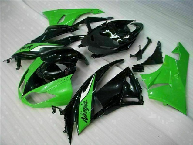2009-2012 Black Green Kawasaki ZX6R Bike Fairing Kit 2009-2012 Black Green Kawasaki ZX6R Bike Fairing Kit