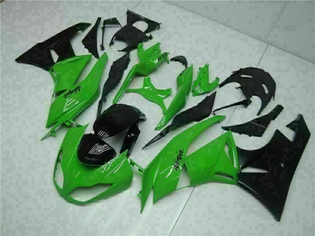 2009-2012 Black Green Kawasaki ZX6R Motorcycle Bodywork
