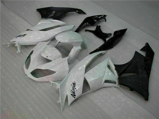 2009-2012 White Black Kawasaki ZX6R Motorcycle Fairings Kits 2009-2012 White Black Kawasaki ZX6R Motorcycle Fairings Kits