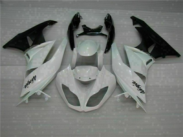 2009-2012 White Black Kawasaki ZX6R Motorcycle Fairings Kits 2009-2012 White Black Kawasaki ZX6R Motorcycle Fairings Kits