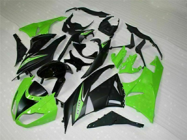 2009-2012 Black Green 636 Kawasaki ZX6R Motorcycle Bodywork 2009-2012 Black Green 636 Kawasaki ZX6R Motorcycle Bodywork