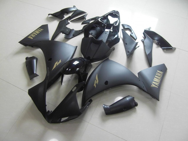 2012-2014 Matte Black Gold Sticker Yamaha YZF R1 Motor Bike Fairings 2012-2014 Matte Black Gold Sticker Yamaha YZF R1 Motor Bike Fairings