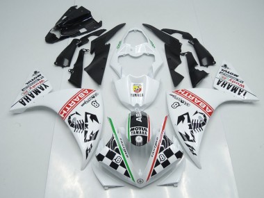 2012-2014 White Black Abrath Yamaha YZF R1 Motorcycle Replacement Fairings