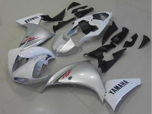 2012-2014 White Silver Yamaha YZF R1 Motorcycle Fairings 2012-2014 White Silver Yamaha YZF R1 Motorcycle Fairings