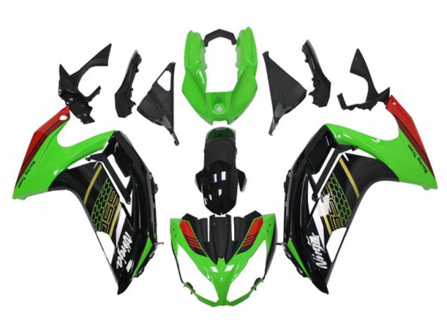 2012-2016 Green Black Kawasaki EX650 Motorbike Fairing 2012-2016 Green Black Kawasaki EX650 Motorbike Fairing