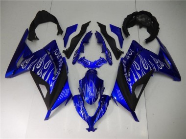 2013-2016 Blue White Black Kawasaki EX300 Bike Fairing