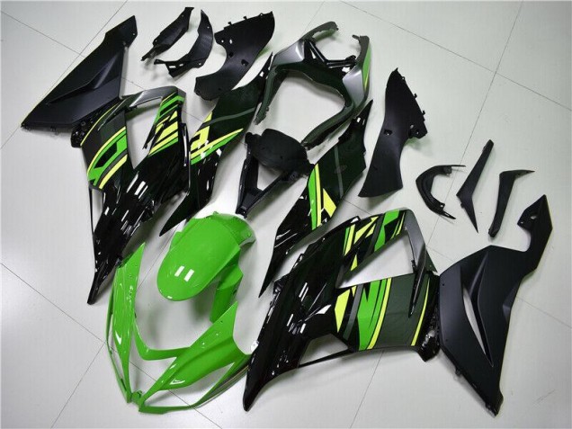 2013-2018 Green Black Kawasaki ZX6R Replacement Fairings 2013-2018 Green Black Kawasaki ZX6R Replacement Fairings
