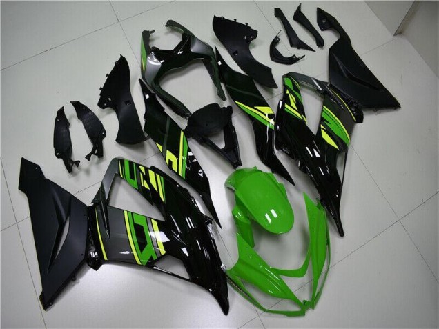 2013-2018 Green Black Kawasaki ZX6R Replacement Fairings 2013-2018 Green Black Kawasaki ZX6R Replacement Fairings