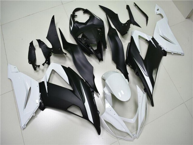 2013-2018 White Black Kawasaki ZX6R Motorbike Fairings 2013-2018 White Black Kawasaki ZX6R Motorbike Fairings