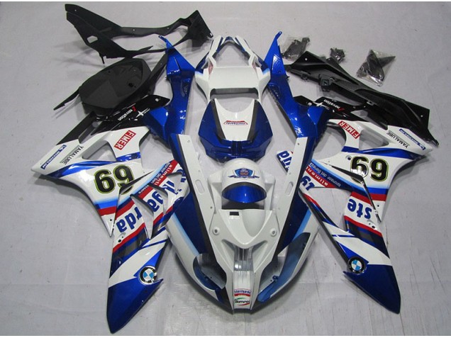 2009-2014 White Blue Sterilgarda 69 BMW S1000RR Motor Fairings 2009-2014 White Blue Sterilgarda 69 BMW S1000RR Motor Fairings