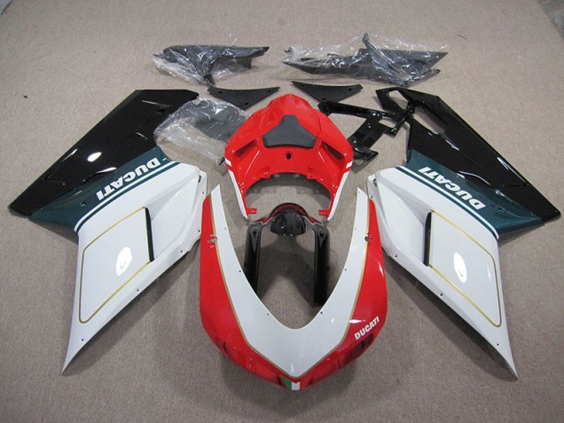 2007-2014 White Red Ducati 1098 848 Motorcylce Fairings 2007-2014 White Red Ducati 1098 848 Motorcylce Fairings