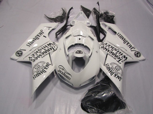 2007-2014 White Jack Daniels Ducati 1098 Motor Fairings 2007-2014 White Jack Daniels Ducati 1098 Motor Fairings