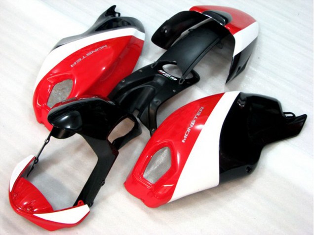 2008-2012 Black Red White Monster Ducati Monster 696 Motorcyle Fairings 2008-2012 Black Red White Monster Ducati Monster 696 Motorcyle Fairings