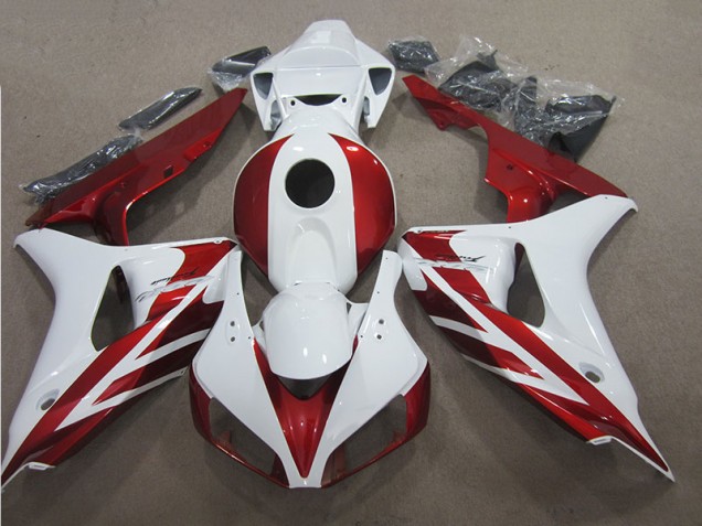 2006-2007 Red White Honda CBR1000RR Motor Bike Fairings
