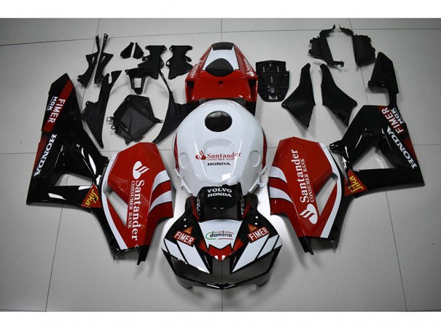 2012-2016 Black White Red Santander Honda CBR1000RR Moto Fairings 2012-2016 Black White Red Santander Honda CBR1000RR Moto Fairings