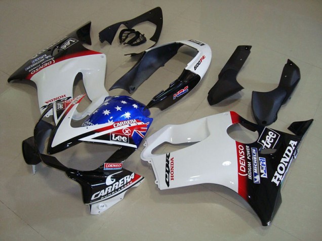 2004-2007 White Blue DENSO HRC Carrera Honda CBR600 F4i Bike Fairing 2004-2007 White Blue DENSO HRC Carrera Honda CBR600 F4i Bike Fairing