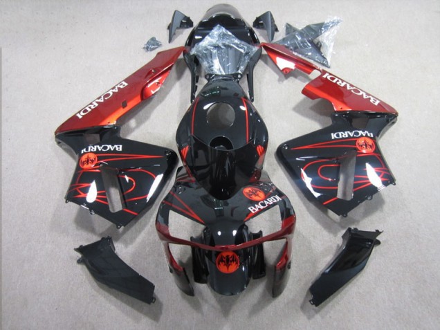 2003-2004 Black Red RACARDI Honda CBR600RR Bike Fairing Kit 2003-2004 Black Red RACARDI Honda CBR600RR Bike Fairing Kit