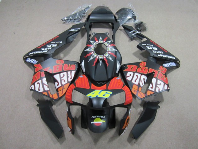 2003-2004 Black Red Repsol 46 Honda CBR600RR Motorcycle Bodywork 2003-2004 Black Red Repsol 46 Honda CBR600RR Motorcycle Bodywork