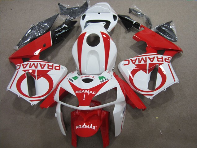 2005-2006 Red White PRAMAC Honda CBR600RR Bike Fairing Kit 2005-2006 Red White PRAMAC Honda CBR600RR Bike Fairing Kit