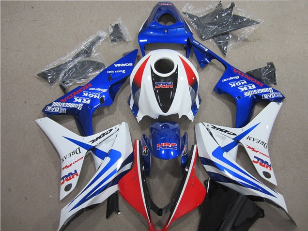 2007-2008 Blue White Red HRC Honda CBR600RR Motorcycle Fairing 2007-2008 Blue White Red HRC Honda CBR600RR Motorcycle Fairing