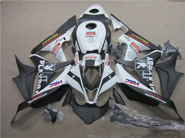 2007-2008 Black White HRC Honda CBR600RR Motorcycle Fairing Kits 2007-2008 Black White HRC Honda CBR600RR Motorcycle Fairing Kits