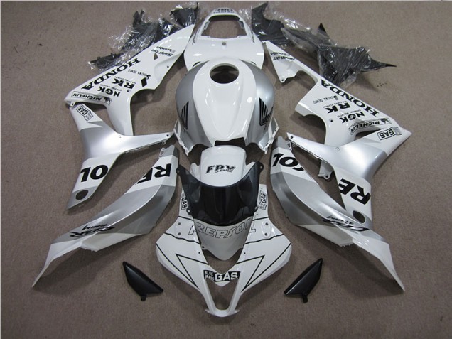 2007-2008 Silver Repsol Honda CBR600RR Bike Fairings 2007-2008 Silver Repsol Honda CBR600RR Bike Fairings