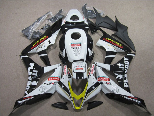 2007-2008 Black Red White DENSO Honda CBR600RR Replacement Motorcycle Fairings 2007-2008 Black Red White DENSO Honda CBR600RR Replacement Motorcycle Fairings