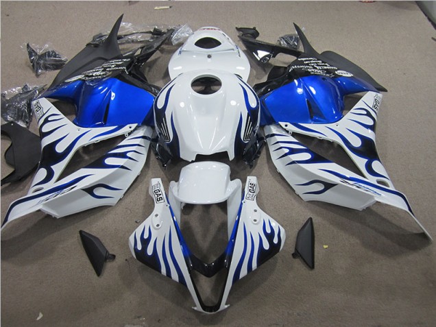 2009-2012 White Blue Flame Honda CBR600RR Bike Fairings 2009-2012 White Blue Flame Honda CBR600RR Bike Fairings