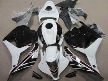 2009-2012 White Black Honda CBR600RR Motorcycle Fairings Kit