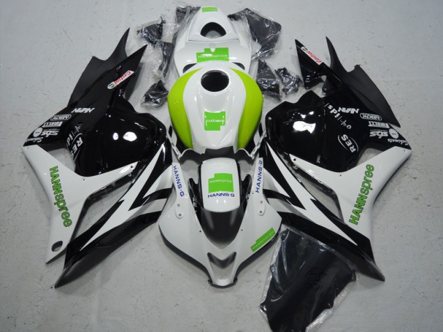 2009-2012 Black White Green Hannspree Honda CBR600RR Motorcycle Fairing Kit 2009-2012 Black White Green Hannspree Honda CBR600RR Motorcycle Fairing Kit