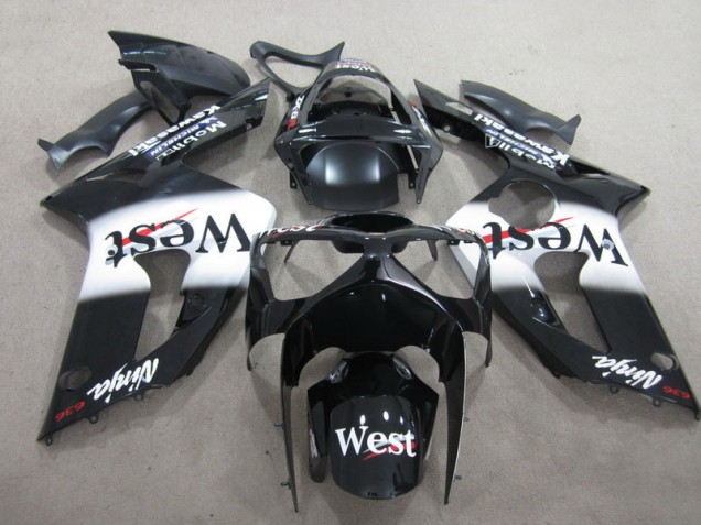 2003-2004 Black West Ninja 636 Kawasaki ZX6R Motorcylce Fairings 2003-2004 Black West Ninja 636 Kawasaki ZX6R Motorcylce Fairings