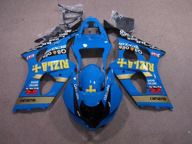 2003-2004 Blue Rizla Q8 oils Suzuki GSXR1000 Motorcycle Fairing 2003-2004 Blue Rizla Q8 oils Suzuki GSXR1000 Motorcycle Fairing