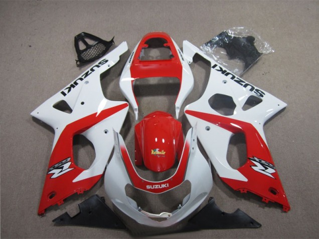 2003-2004 Red White Suzuki GSXR1000 Motorcyle Fairings 2003-2004 Red White Suzuki GSXR1000 Motorcyle Fairings