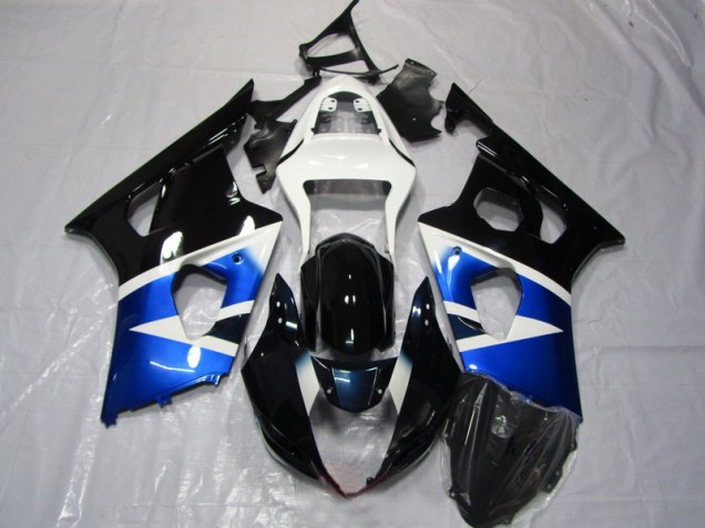 2003-2004 Blue White Suzuki GSXR1000 Replacement Fairings 2003-2004 Blue White Suzuki GSXR1000 Replacement Fairings
